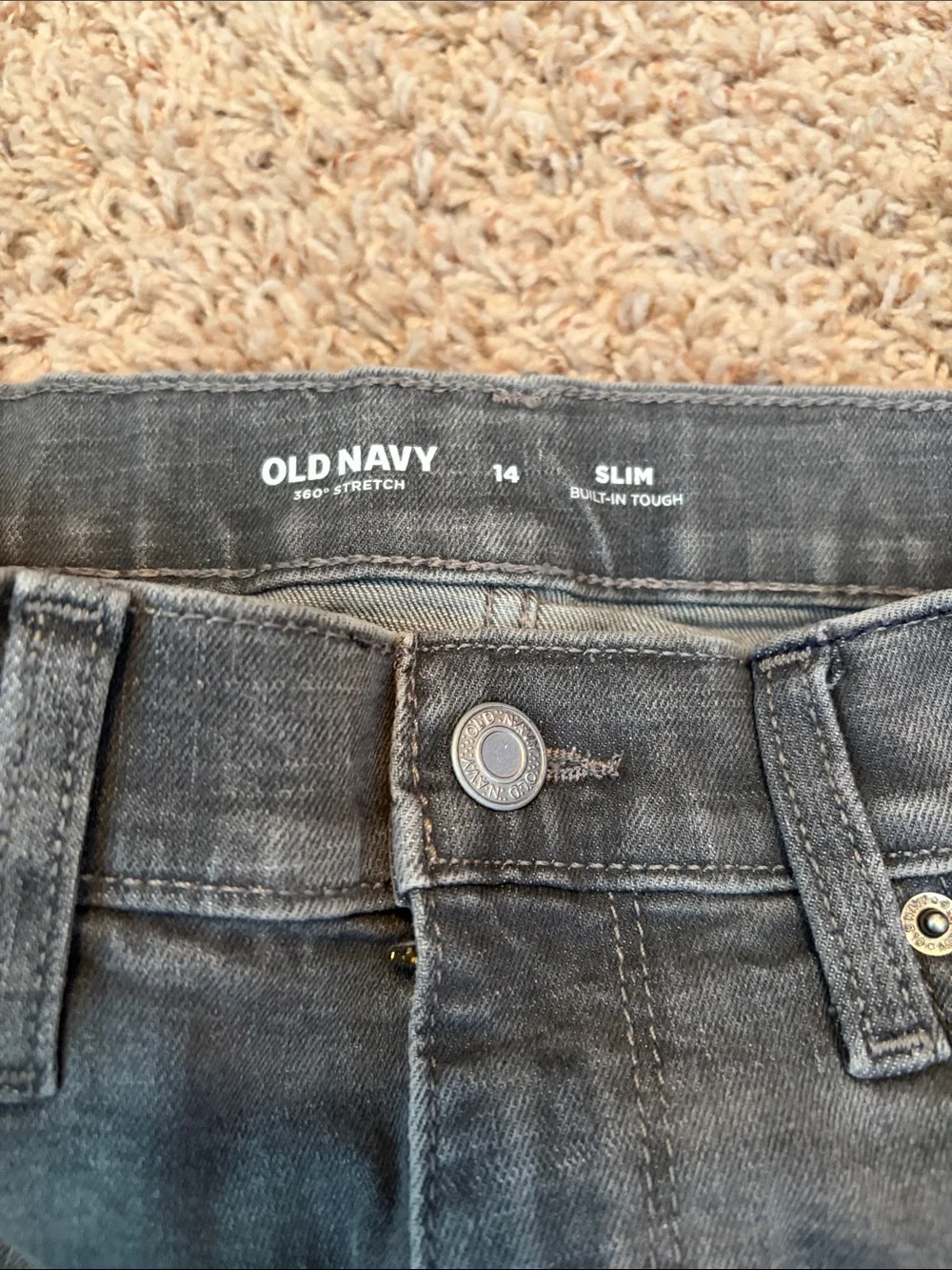 Old Navy Kids Gray Straight-Leg Jeans
